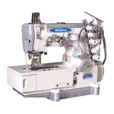 MINERVA M31016D-01CB 3-х голкова 5-ти ниткова промислова розпошивальна швейна машина з верхнім застилом і вбудованим сервомотором